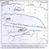 Click para ampliar. Papiro Artemidoro 10 - Esquema mapa según P. Moret 2003